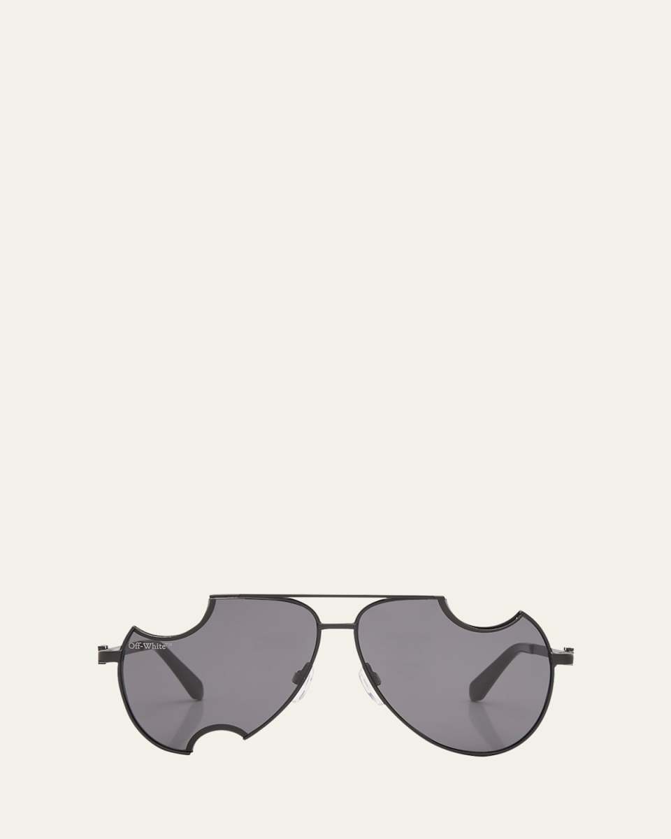 Dallas Mixed-Media Aviator Sunglasses